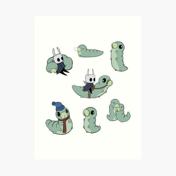 Hollow Knight Grubs Pack Art Print For Sale By Hinatow Redbubble   Aps,504x498,small,transparent Pad,600x600,f8f8f8 