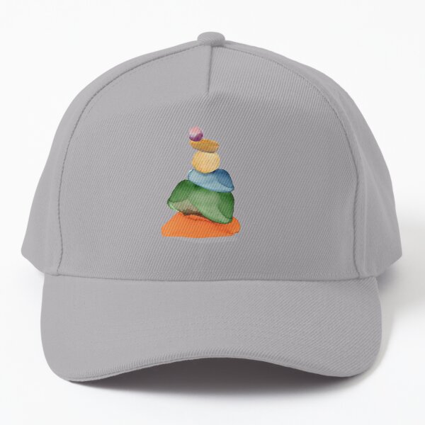 Cairn Zen Tower Orange Purple Baseball Cap