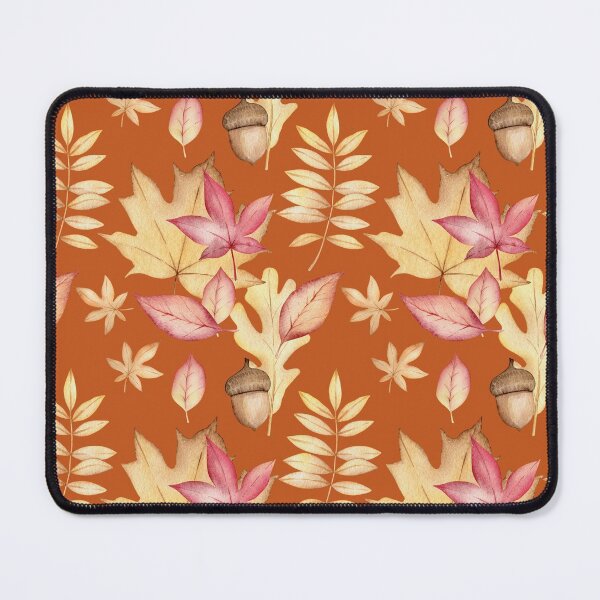 Item preview, Autumn leaves pattern - dark orange background designed and sold by Marcia Motivos.