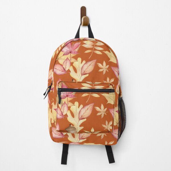 Item preview, Autumn leaves pattern - dark orange background designed and sold by Marcia Motivos.