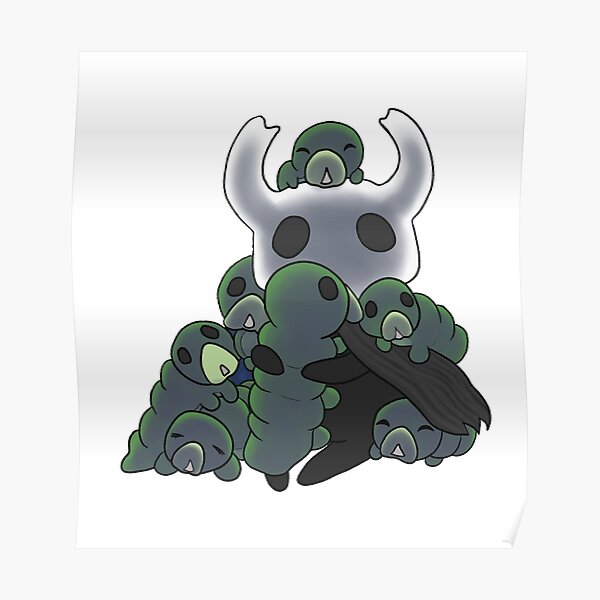 Hollow Knight Grubs Poster For Sale By Hinatow Redbubble   Poster,504x498,f8f8f8 Pad,600x600,f8f8f8 