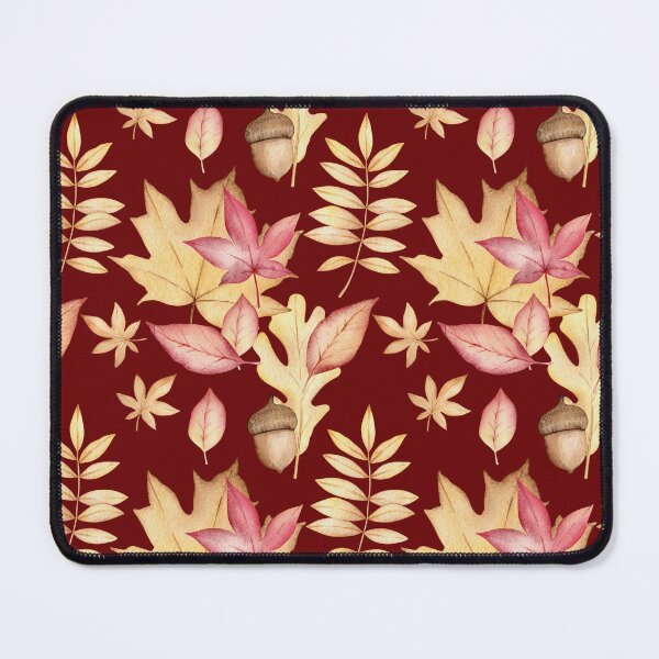 Item preview, Autumn leaves pattern - dark red background designed and sold by Marcia Motivos.