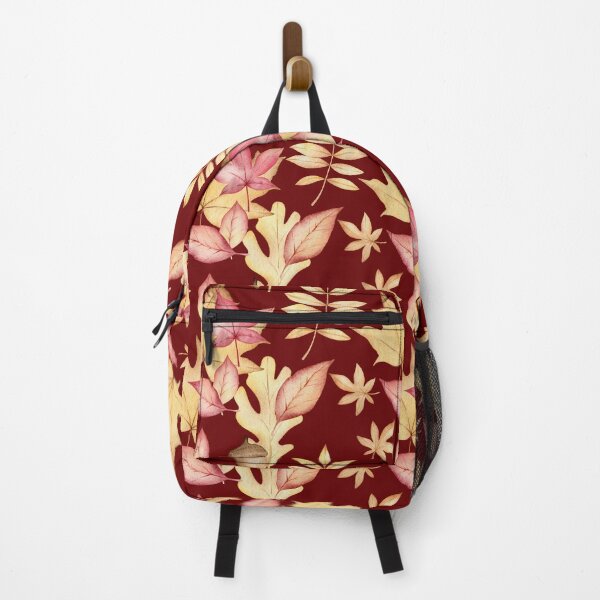 Item preview, Autumn leaves pattern - dark red background designed and sold by Marcia Motivos.