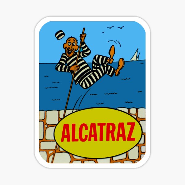 Item preview, Alcatraz Island Prison Vintage Travel Decal designed and sold by hilda74.