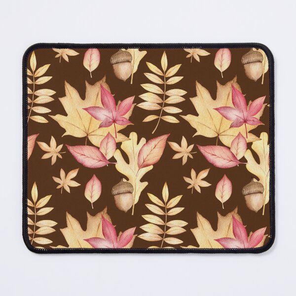 Item preview, Autumn leaves pattern - brown background designed and sold by Marcia Motivos.