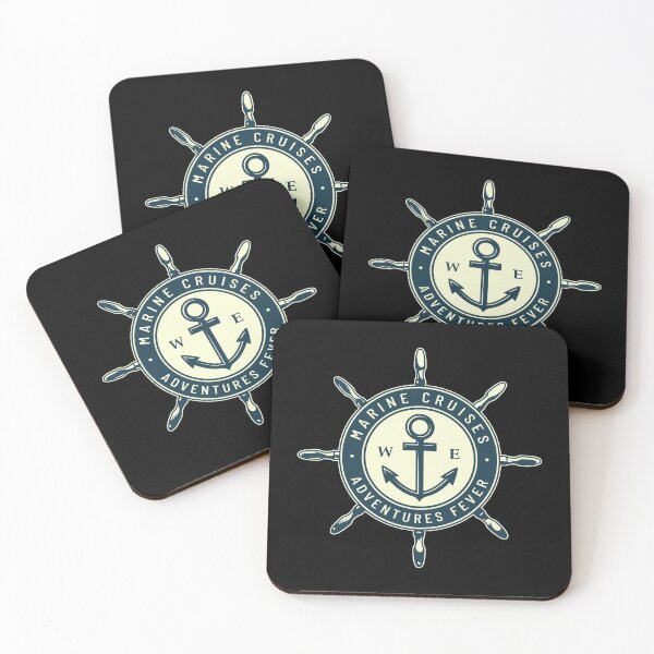Item preview, Marine Cruises Adventures Fever Monochrome designed and sold by Vector Scout Lab.