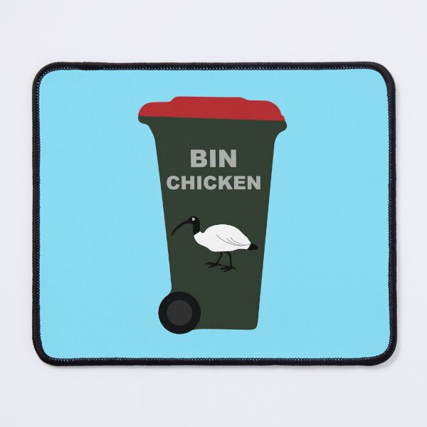 Item preview, Rubbish Bin Chicken on Blue designed and sold by Digitaldingo.