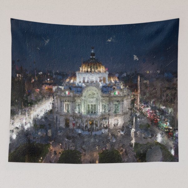 Item preview, Pintura al óleo de la Ciudad de México designed and sold by jcad216.