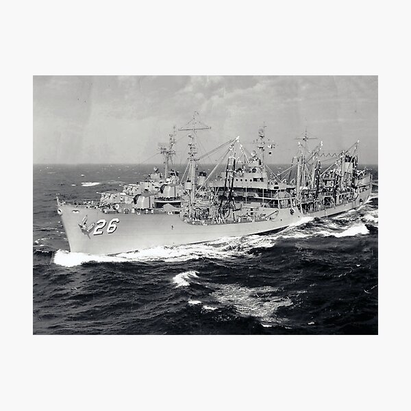 USS Salamonie AO 26  Personalized Canvas Ship Photo Print Navy Veteran Gift 