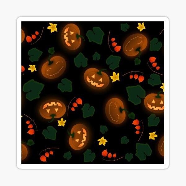 Item preview, Abstract Funny Scary Orange Pumpkins Halloween Pattern designed and sold by silviaol.