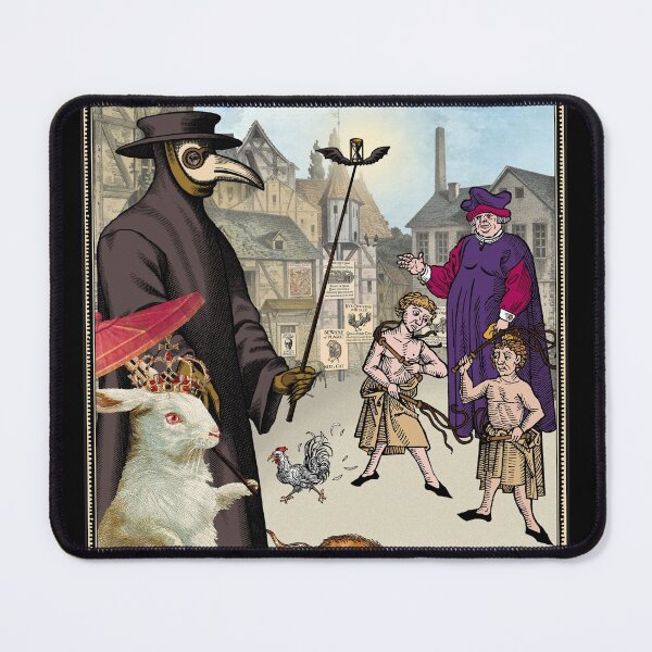 Item preview, Plague Doctor and Rabbit Medieval Village  designed and sold by GrayHareCards.