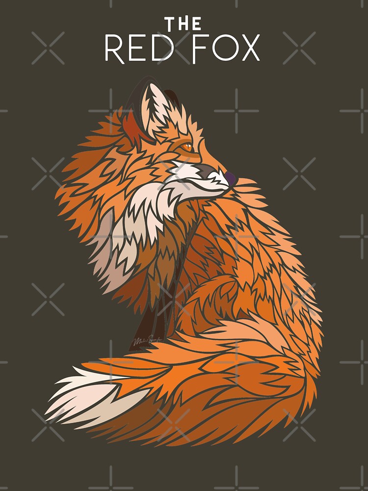 Artwork view, THE RED FOX (dark) designed and sold by martinisnowfox