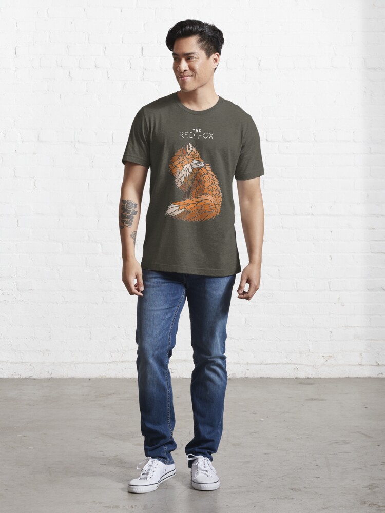 Thumbnail 5 of 7, Essential T-Shirt, THE RED FOX (dark) designed and sold by martinisnowfox.