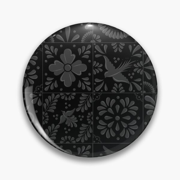 Item preview, Mexican Black Talavera Tile Pattern by Akbaly designed and sold by Akbaly.