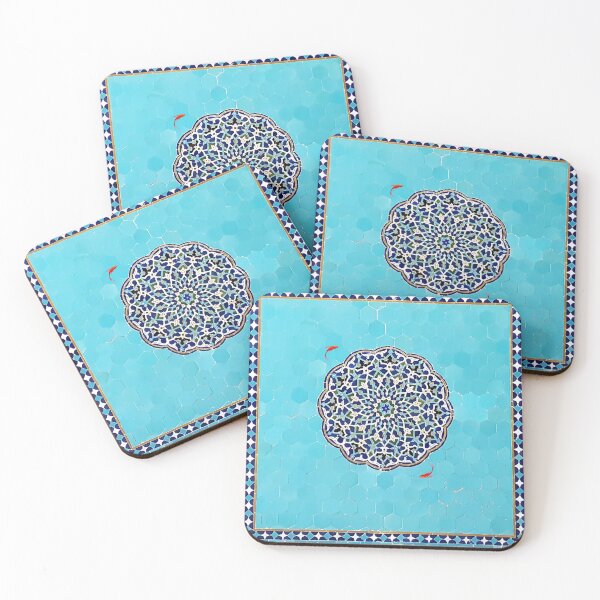 Item preview, Persian turquoise tile pattern designed and sold by Jeyran.