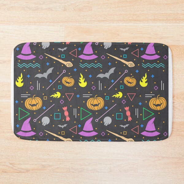 Item preview, Abstract Funny Scary Orange Pumpkins, Candy, Witch Hats, Bats Halloween Pattern Print designed and sold by silviaol.