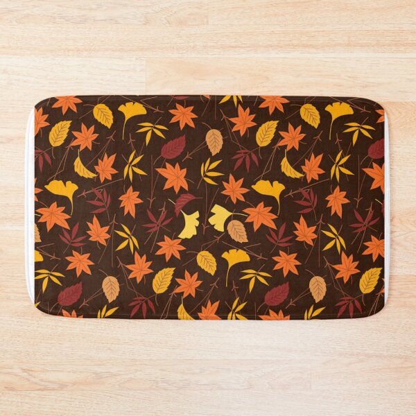 Item preview, Vibrant Fall Autumn Pattern- Bright Orange, Yellow Leaves, Fall Botanical Leaves Print designed and sold by silviaol.