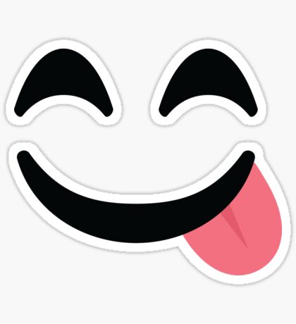 Tongue Emoji: Stickers | Redbubble