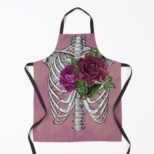 Item preview, Merry Death Gothic Halloween Skeleton with Roses - Pink Background designed and sold by barronangMedia.