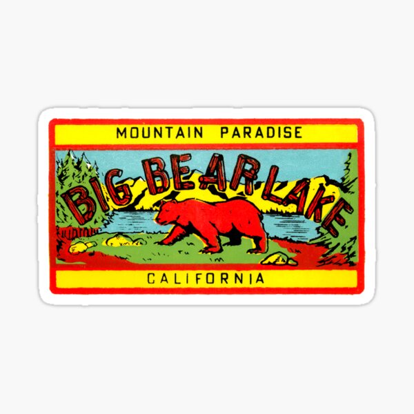 Item preview, Big Bear Lake California Vintage Travel Decal designed and sold by hilda74.
