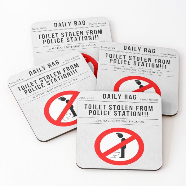 Item preview, Toilet Stolen From Police Station- Toilet Pun designed and sold by goodguy53.
