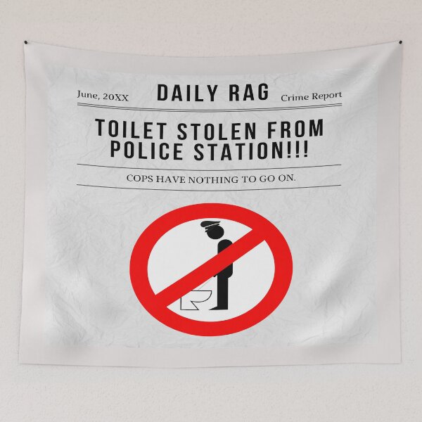 Item preview, Toilet Stolen From Police Station- Toilet Pun designed and sold by goodguy53.
