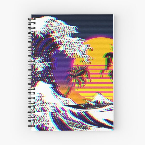 Item preview, Great Wave off Kanagawa Vaporwave Aesthetic designed and sold by ind3finite.