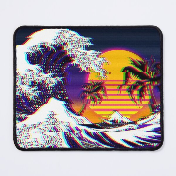 Item preview, Great Wave off Kanagawa Vaporwave Aesthetic designed and sold by ind3finite.