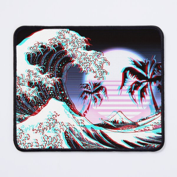 Item preview, Great Wave off Kanagawa Vaporwave Aesthetic designed and sold by ind3finite.