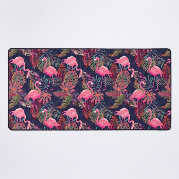 Flamingo Tropical Pattern Desk Mat