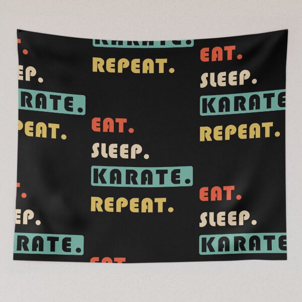Item preview, EAT SLEEP KARATE REPEAT designed and sold by Landesign.