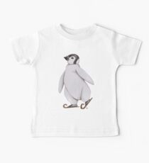 Skating Penguin - Ice Skating Penguin Baby Tee