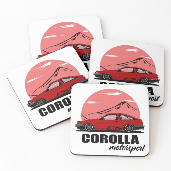 Item preview, Red Corolla Classic Car Japanese Sports JDM Cars designed and sold by anjanaartz.
