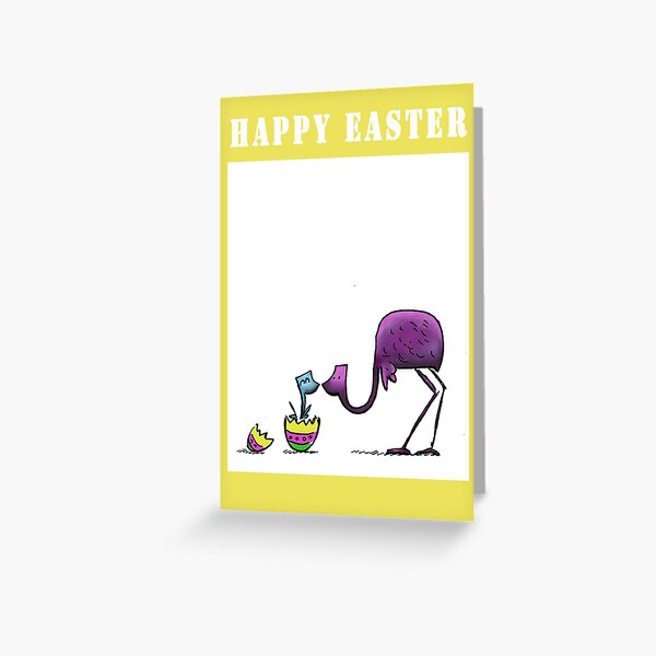 Happy Easter Emu Cute Card Greeting Card