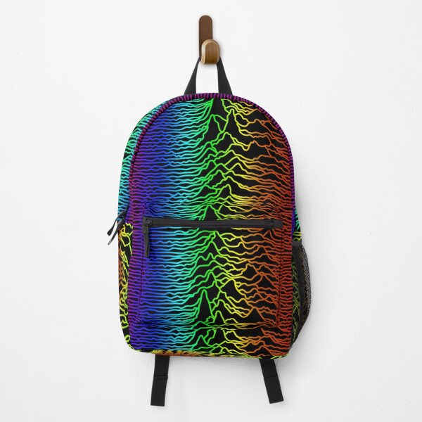 Item preview, Sound Wave - Rainbow on black background designed and sold by bunbun369.