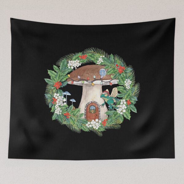 Item preview,  Christmas Frog Fairy Decorating Mushroom designed and sold by speggy.