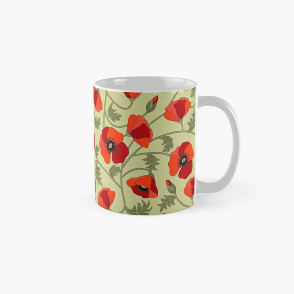 Summer Red Poppies Classic Mug