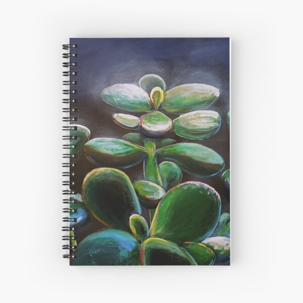 Jade Plant Painting - Paletteless Spiral Notebook