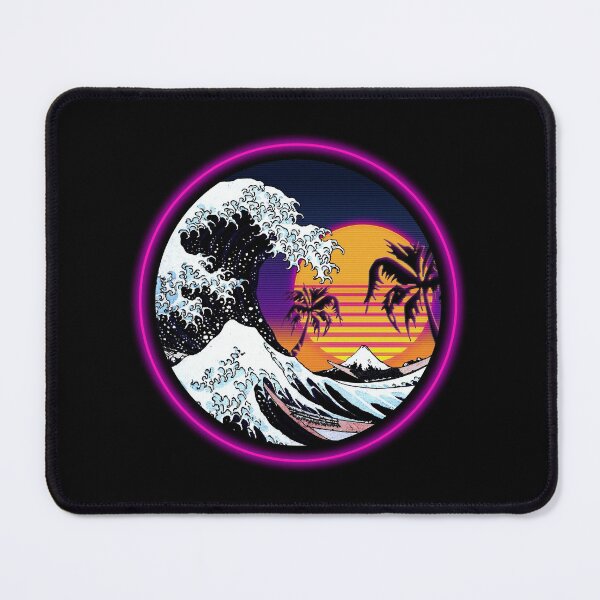 Item preview, Great Wave 80s Vaporwave Aesthetic designed and sold by ind3finite.