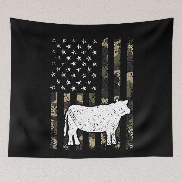 Item preview, Cow Camouflage USA Flag designed and sold by rafaeltto.