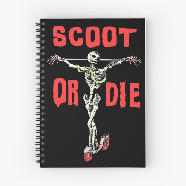 Item preview, Scoot or Die Skeleton Scooter Meme Shirt Sticker  designed and sold by blueversion.
