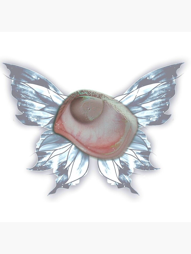 weirdcore eyes and wings | Sticker