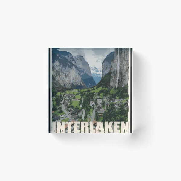 Item preview, Travel to Interlaken Switzerland Vintage  designed and sold by HStudioPrints.