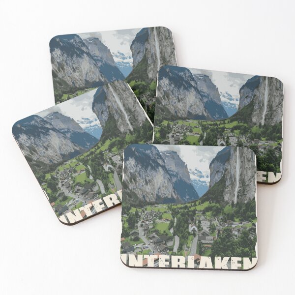 Item preview, Travel to Interlaken Switzerland Vintage  designed and sold by HStudioPrints.