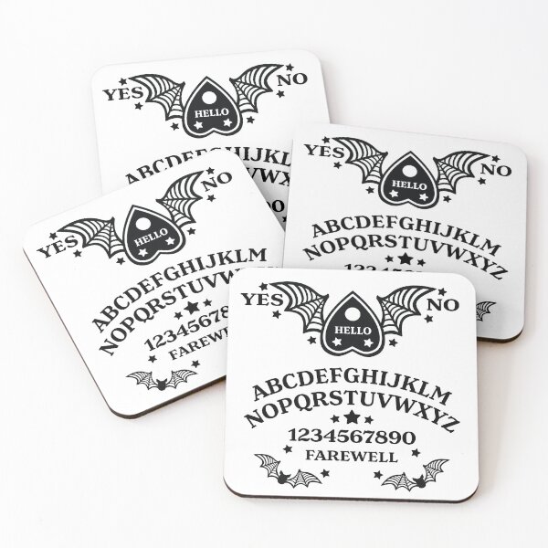 Item preview, Batwing Planchette Spirit Board - Black on White designed and sold by AliceQuinn.