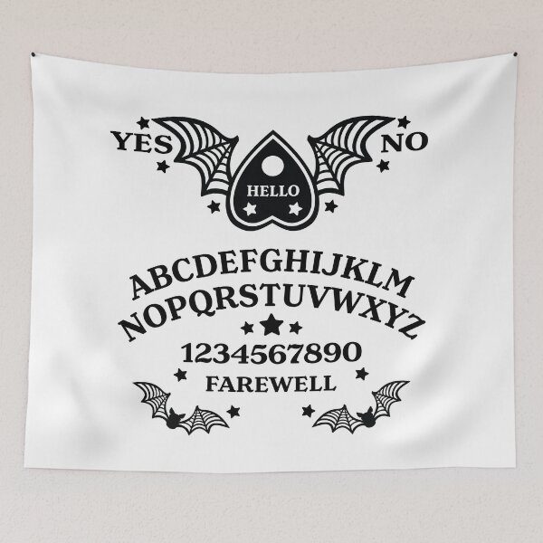 Item preview, Batwing Planchette Spirit Board - Black on White designed and sold by AliceQuinn.