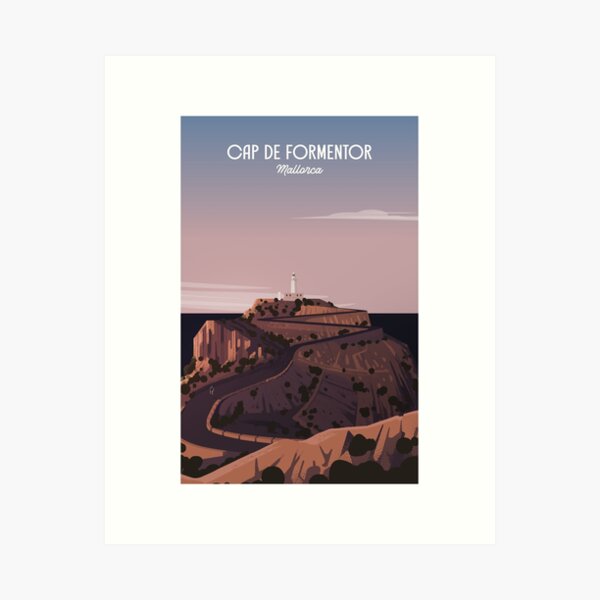 Mallorca - Cap de Formentor - Cycling Poster Art Print