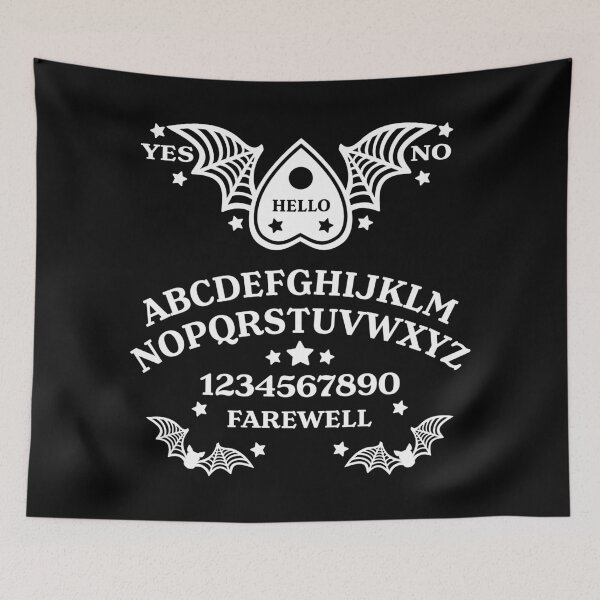 Item preview, Batwing Planchette Spirit Board - White on Black designed and sold by AliceQuinn.