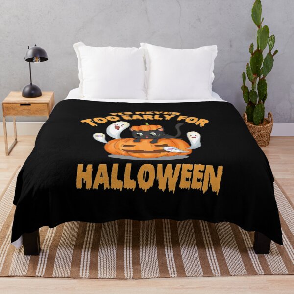 Item preview, It's Never Too Early for Halloween Cat Pumpkin Ghost designed and sold by nguyenchimina.