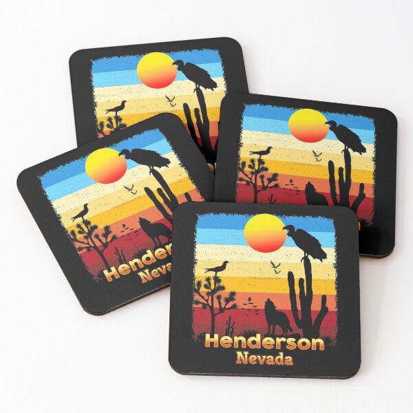 Item preview, Henderson Nevada NV  Cactus Vulture Coyote Sunset Retro Desert designed and sold by Cuatrocaminos.